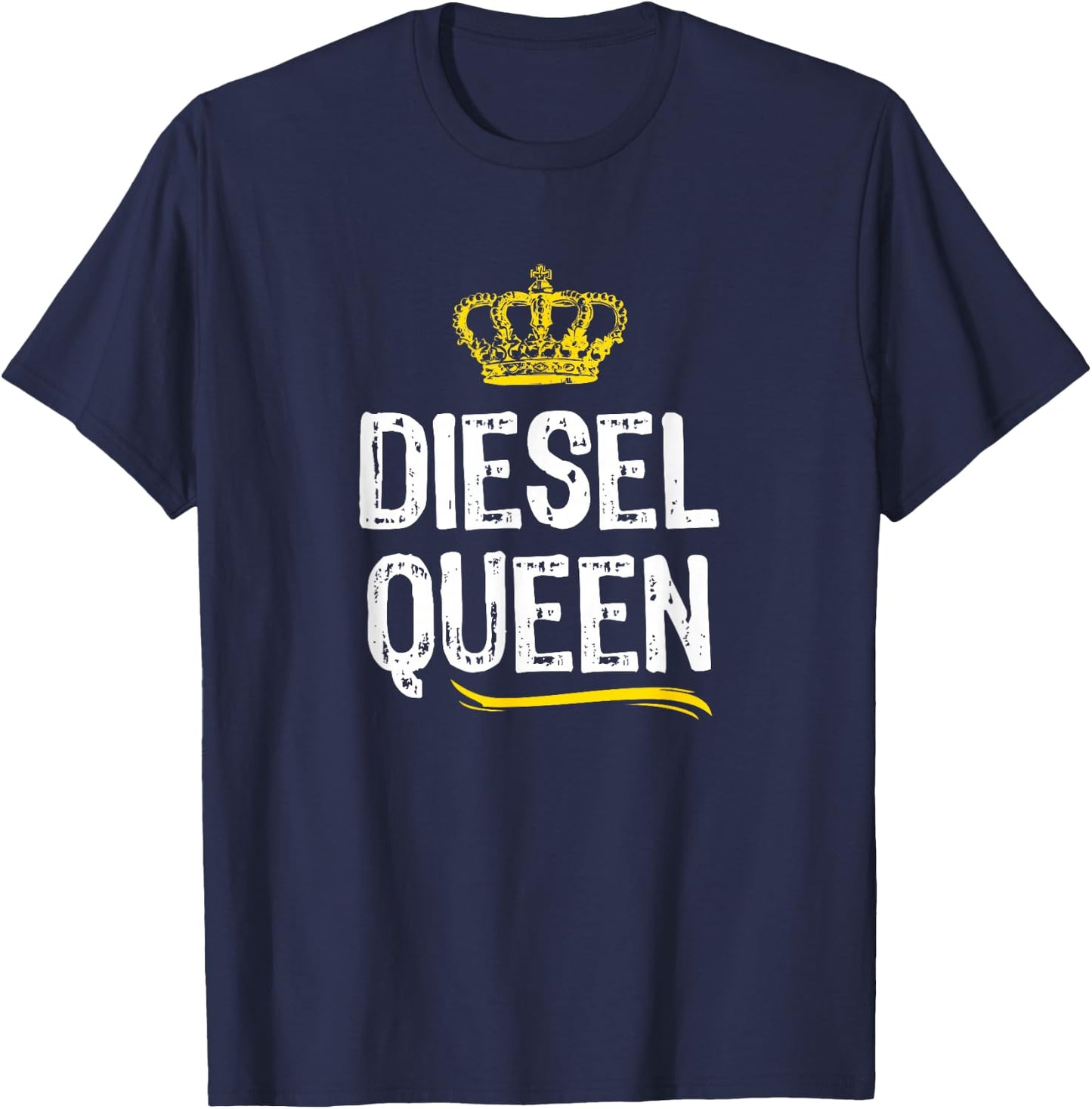 Diesel Queen Women Girls Trucker Truck Driver Funny Gift T-Shirt - T-Shirt | Navy
