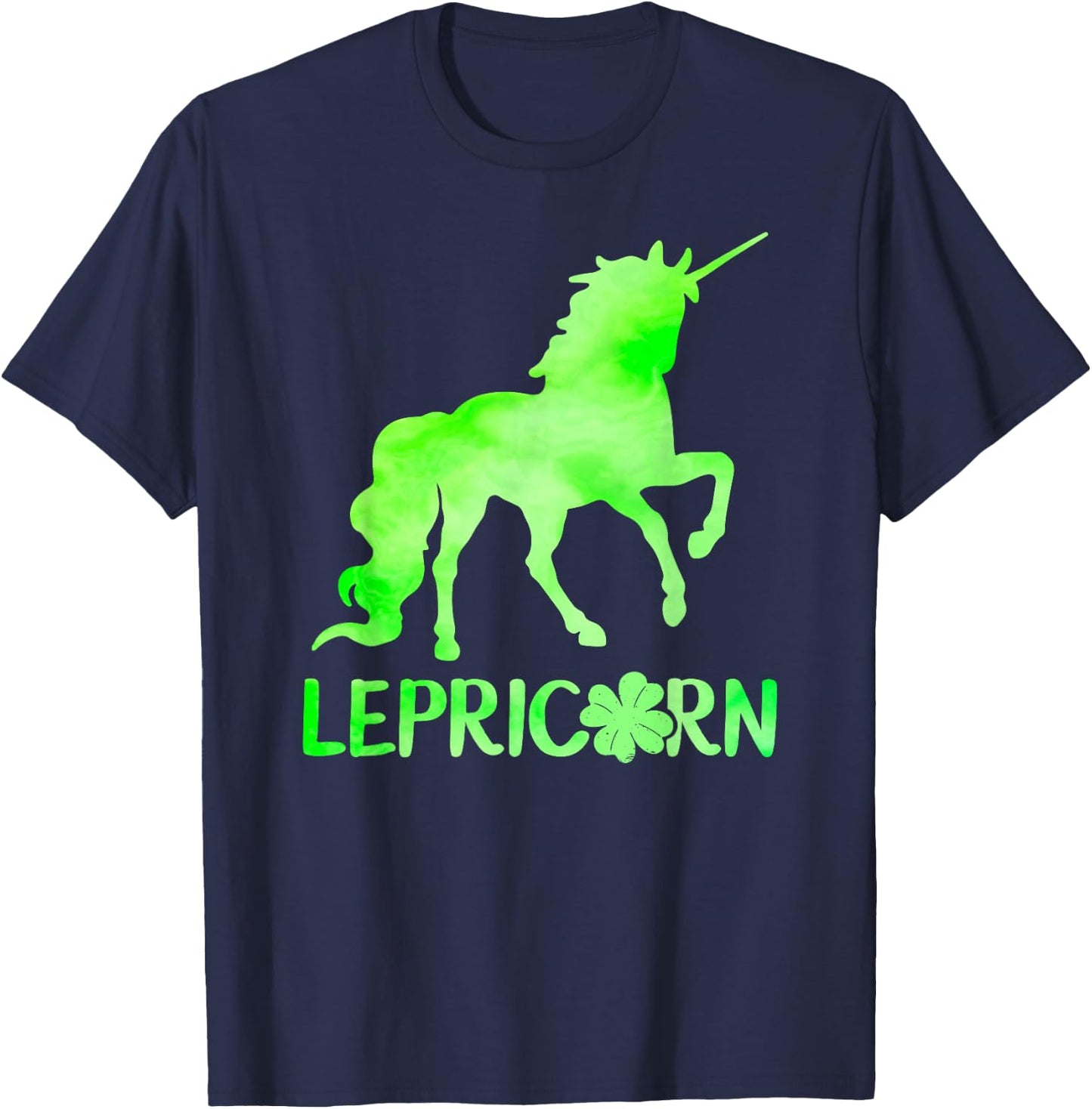 Lucky Lepricorn Unicorn St Patricks Day T-Shirt - T-Shirt | Navy