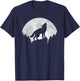 Wolf Moon Wild Animal Wildlife Wolves Nature Men Women T-Shirt - T-Shirt | Navy
