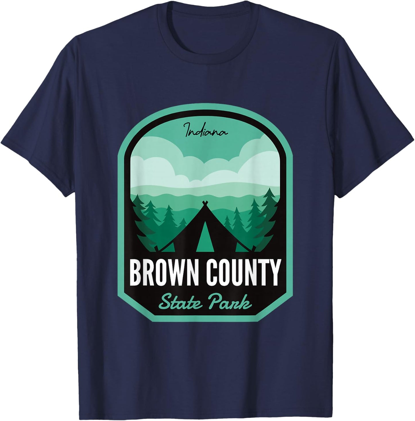 Brown County State Park IN Camping T-Shirt - T-Shirt | Navy