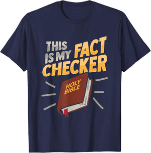 Bible Fact Checker Design for a Bible Student T-Shirt - T-Shirt | Navy