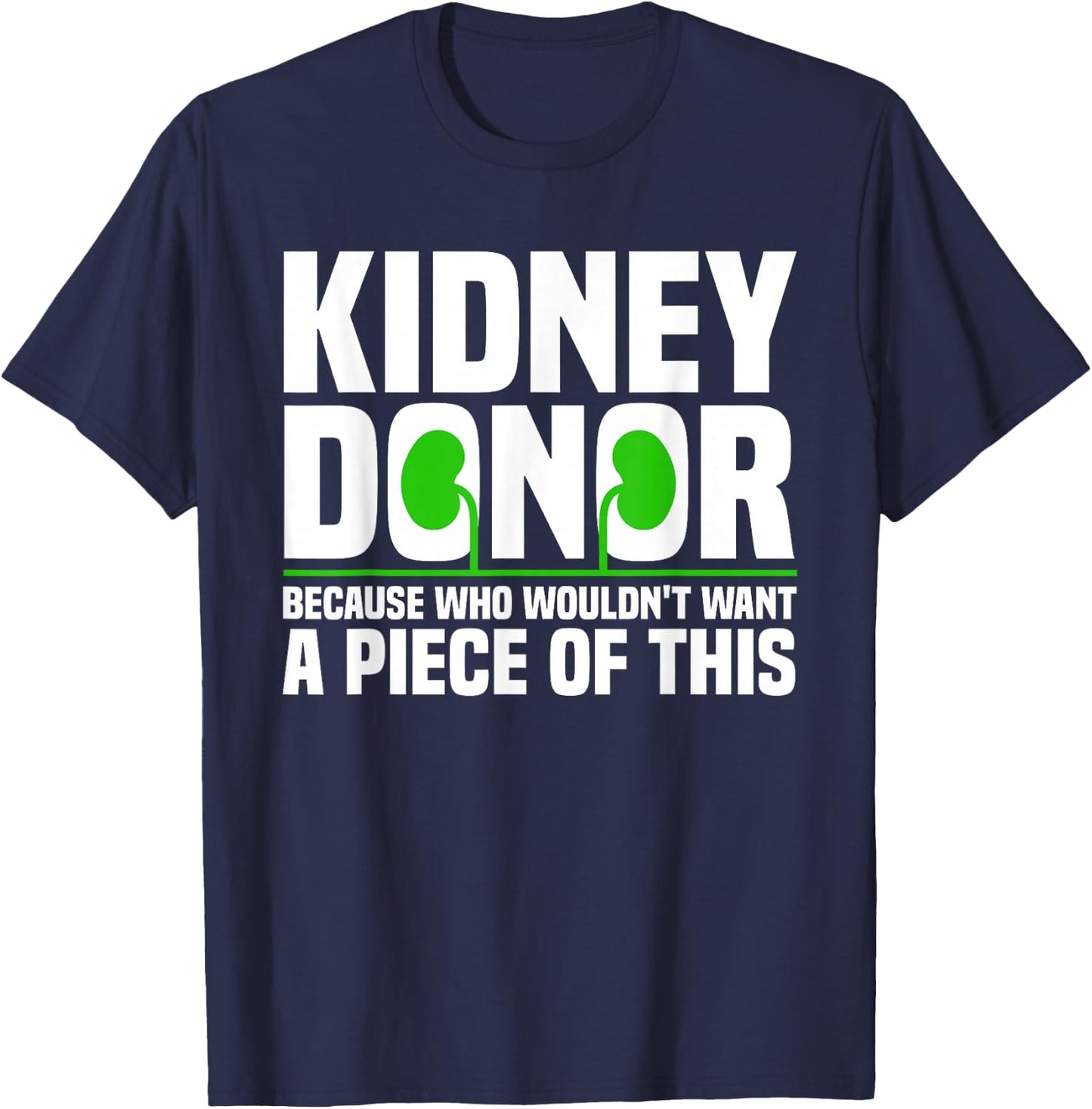 Cool Kidney Donor Art Women Organ Donation Awareness Small T-Shirt - T-Shirt | Navy