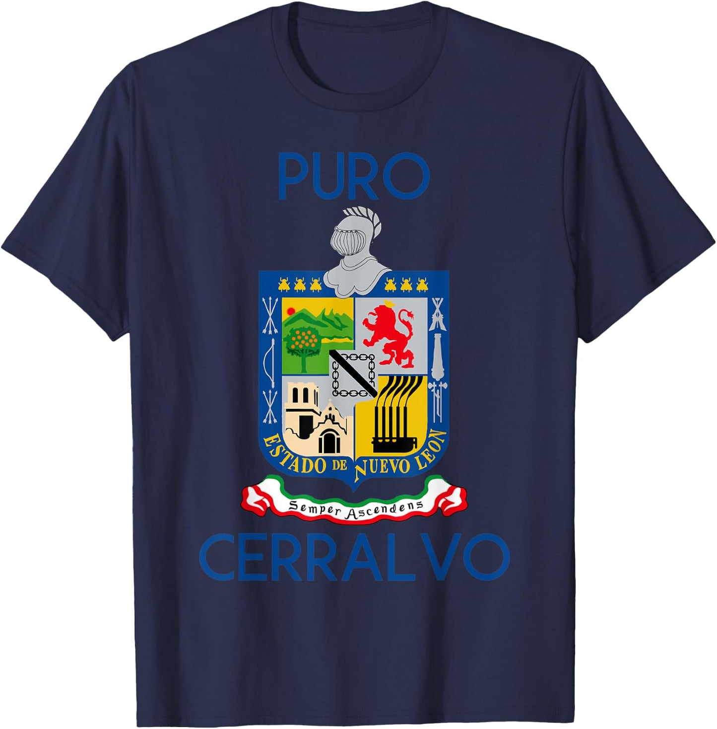 Cerralvo Nuevo Leon Estado De Mexico Escudo Eagle Aguila T-Shirt - T-Shirt | Navy