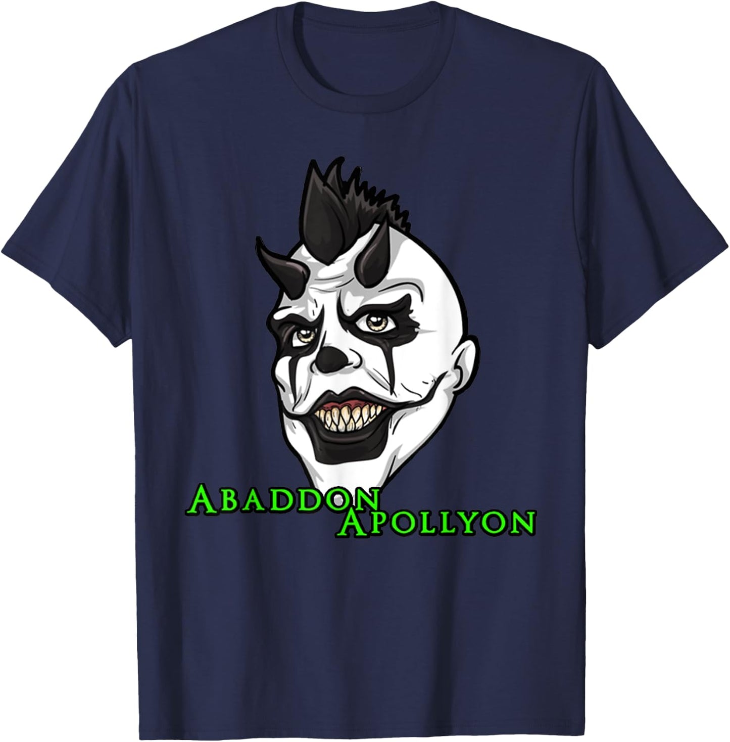 Abaddon Apollyon Face Monster_Abaddon T-Shirt - T-Shirt | Navy
