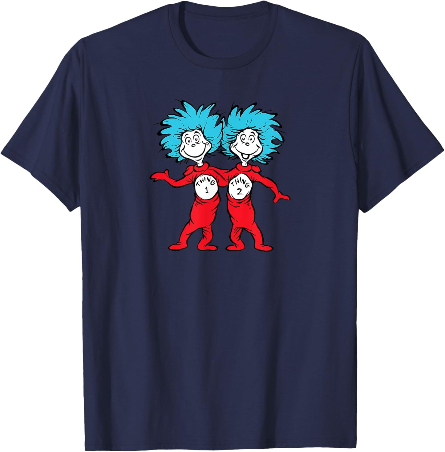 Dr. Seuss Thing 1 Thing 2 Buddies T-Shirt - T-Shirt | Navy