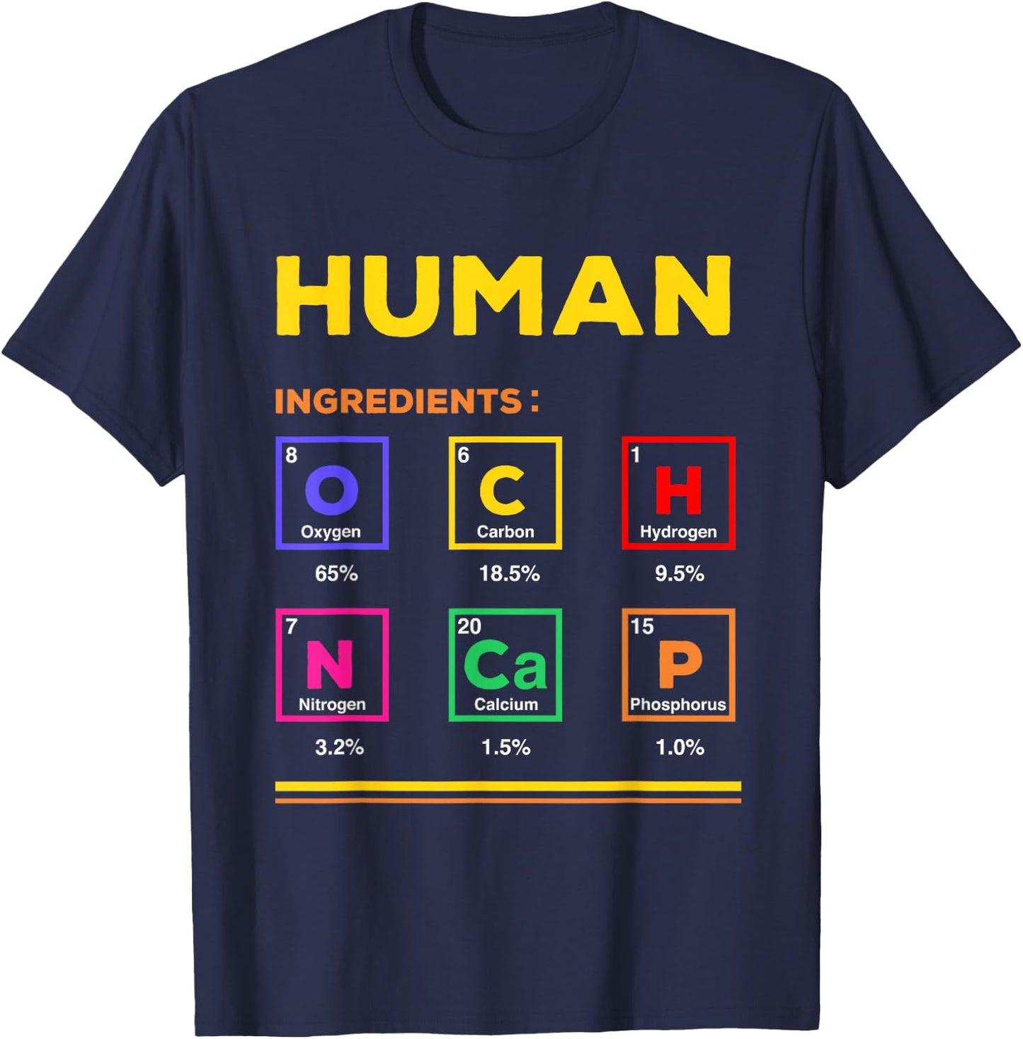 Human Ingredients Medical Laboratory Science Lab Technician T-Shirt - T-Shirt | Navy