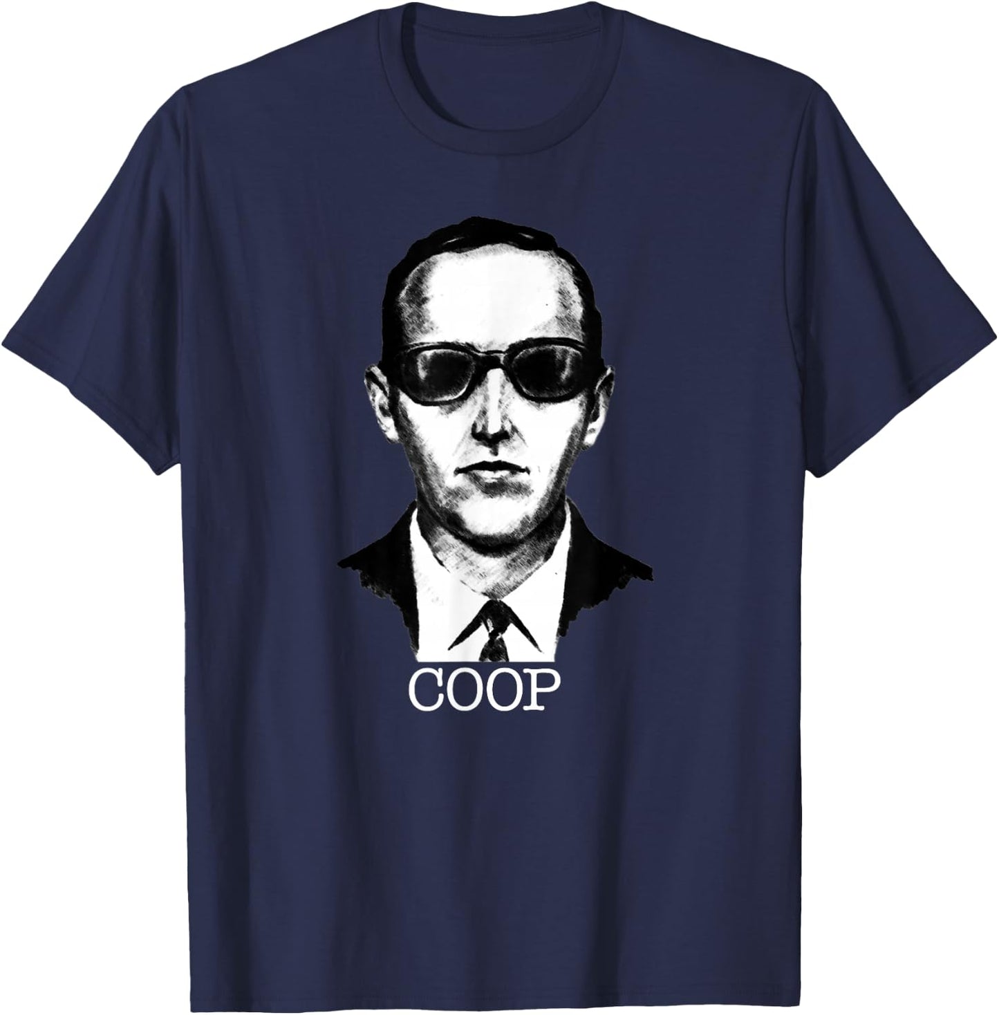 D. B. Cooper, Cool Design, The Coop, Artists Impression T-Shirt - T-Shirt | Navy