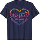 Siblings Side By Side Or Miles Apart Besties T-Shirt - T-Shirt | Navy
