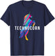 Technocorn I Electronic Raver Music DJ Festival Unicorn T-Shirt - T-Shirt | Navy