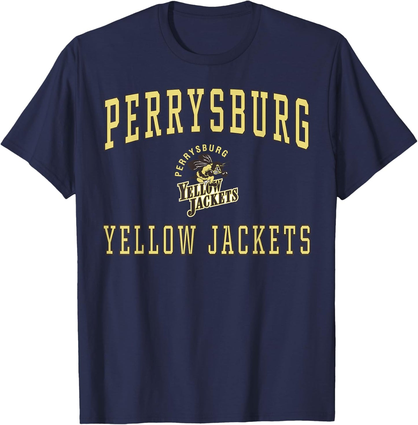 Perrysburg High School Yellow Jackets C1 T-Shirt - T-Shirt | Navy