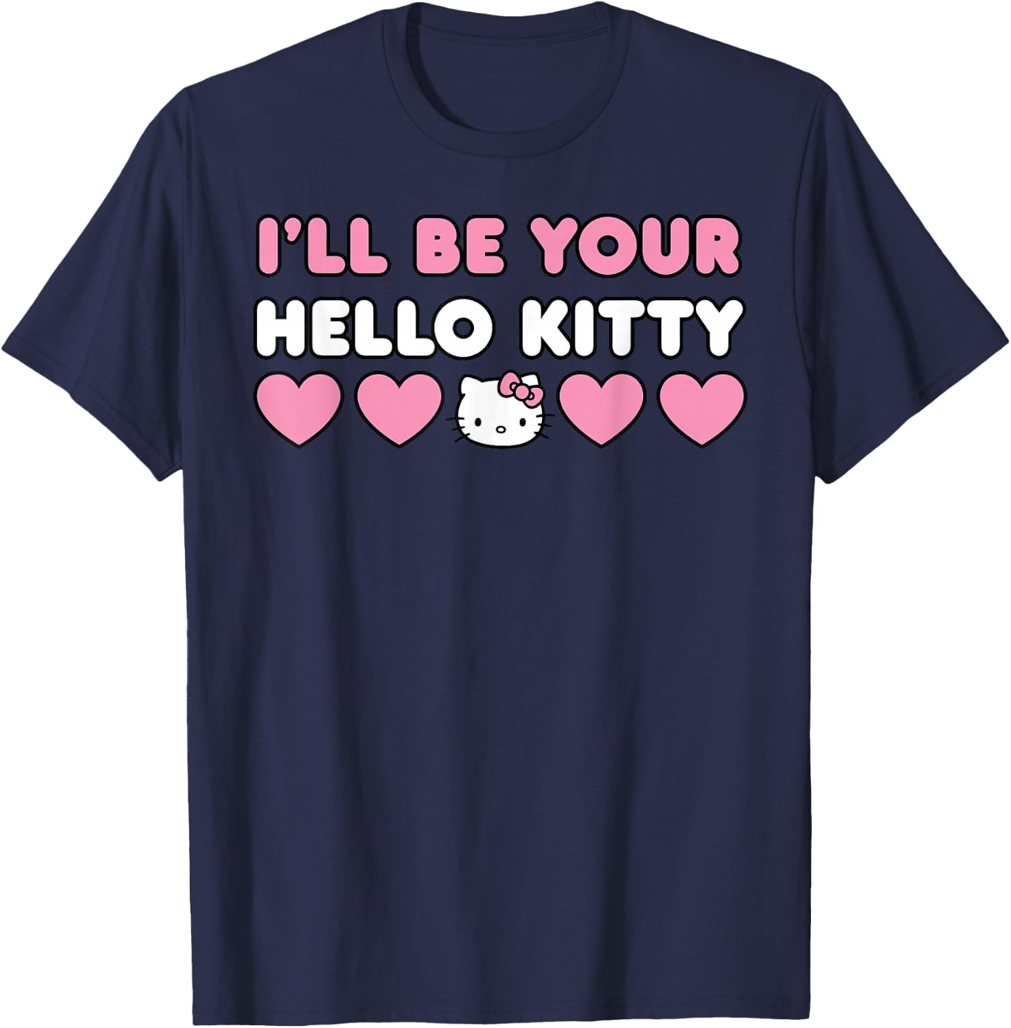 I'll Be Your Hello Kitty Couples Matching Valentines Day T-Shirt - T-Shirt | Navy