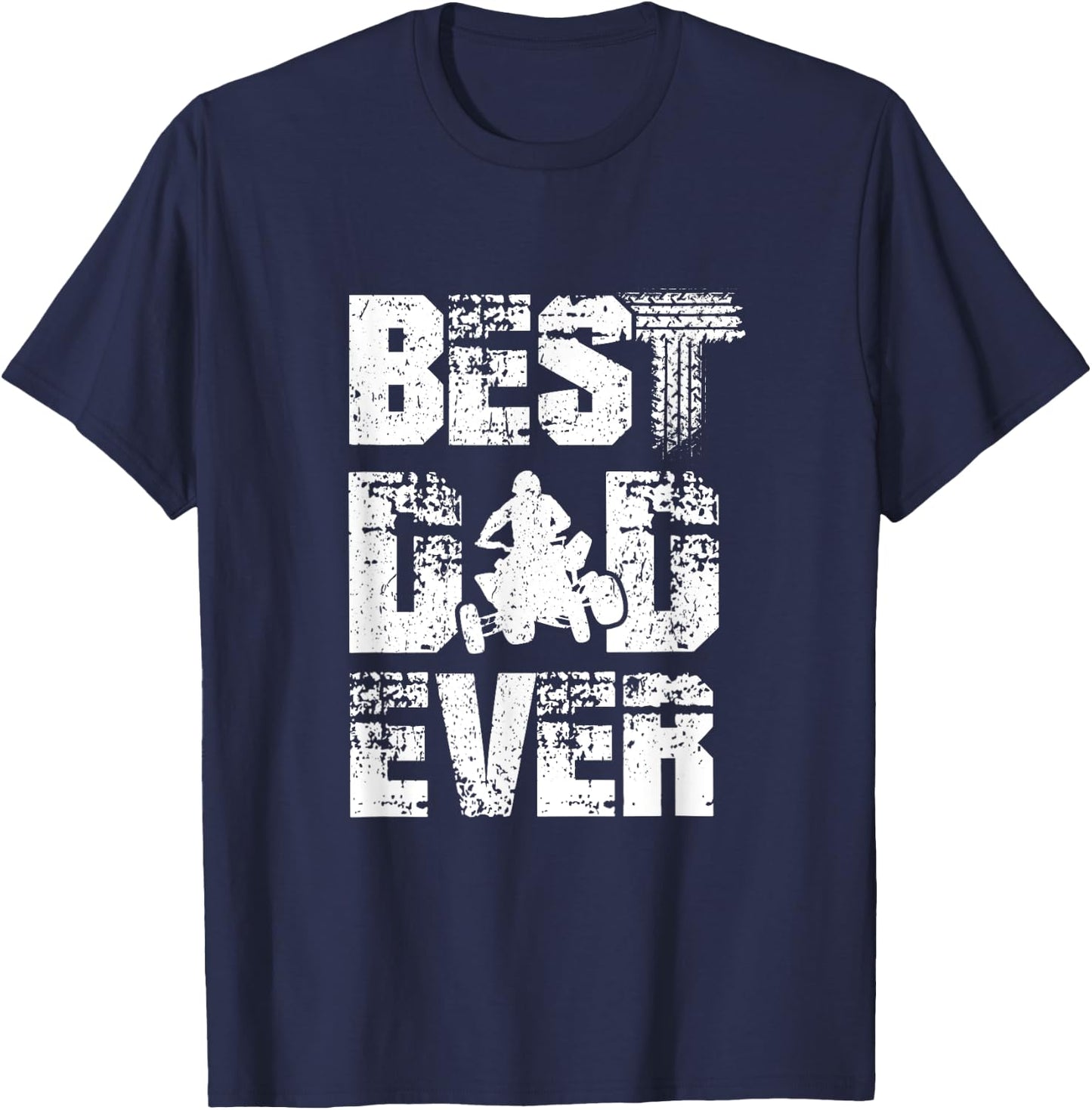 Bester Papa Ever ATV Quad Bike Biker Dad T-Shirt - T-Shirt | Navy