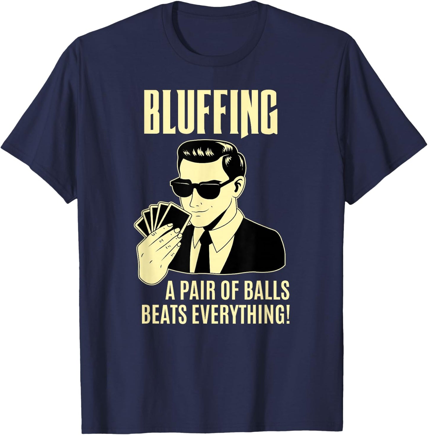 Poker Texas Holdem Card Chips Poker Player T-Shirt - T-Shirt | Navy