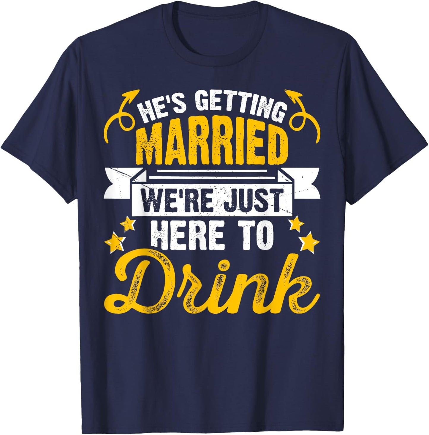 Funny Bride Groom Wedding Bachelor Bachelorette Party T-Shirt - T-Shirt | Navy