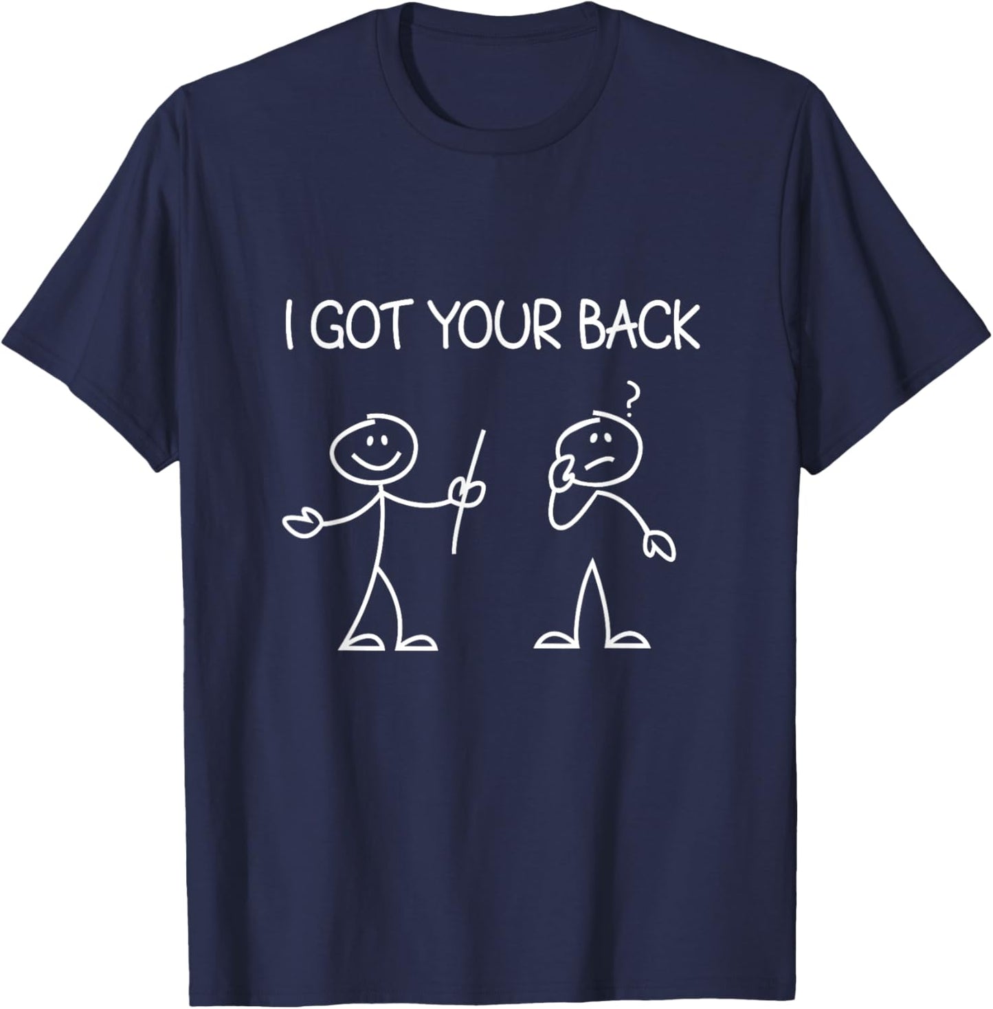 I Got Your Back Stick Figure T-Shirt - T-Shirt | Navy