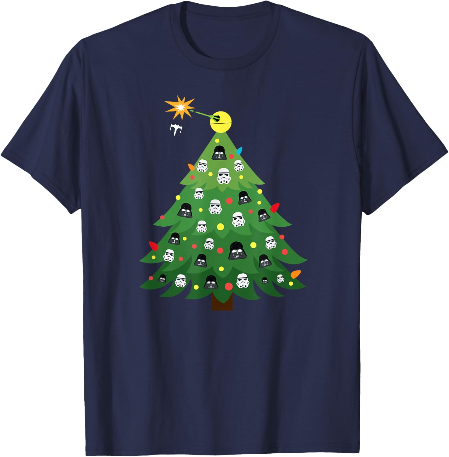 Star Wars Imperial Christmas Tree Holiday T-Shirt - T-Shirt | Navy