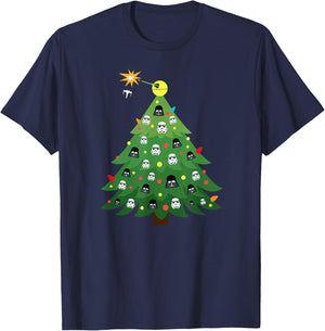 Star Wars Imperial Christmas Tree Holiday T-Shirt - T-Shirt | Navy
