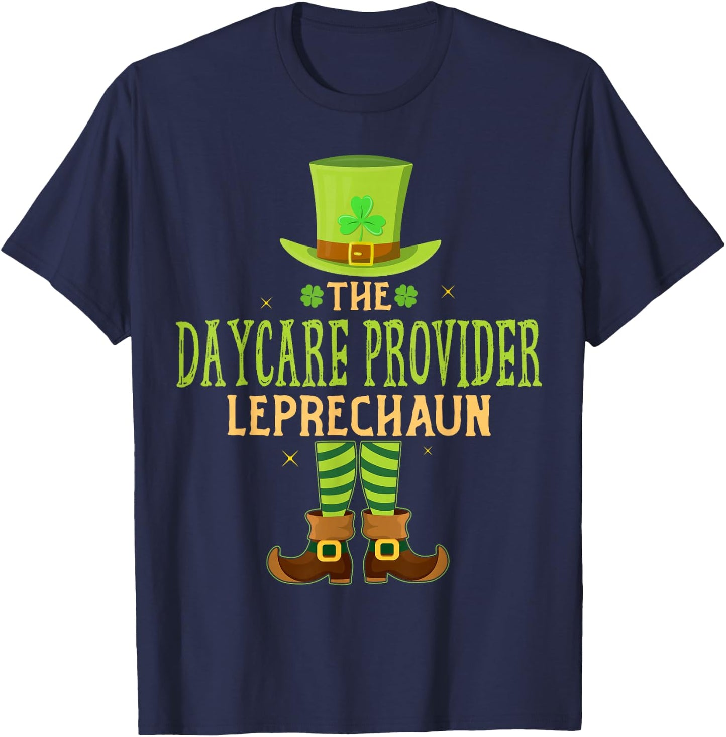 The Daycare Provider Leprechaun Matching St Patricks Day T-Shirt - T-Shirt | Navy