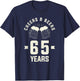 Cheers Beers 65 Years Old 65th Birthday Gift Drinking T-Shirt - T-Shirt | Navy