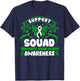 Support TBI Support Squad Traumatic Brain Injury Awareness T-Shirt - T-Shirt | Navy