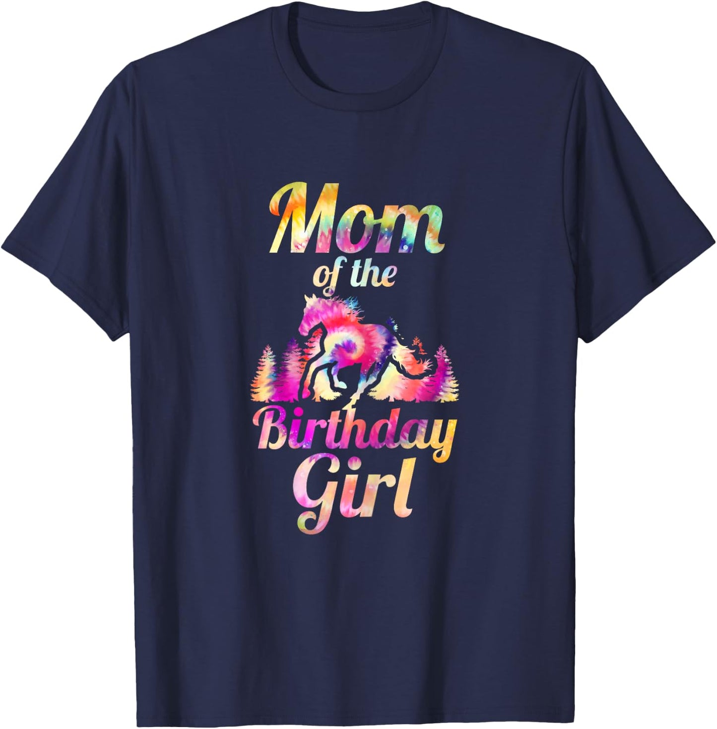 Mum of the Birthday Girl Horse T-Shirt - T-Shirt | Navy