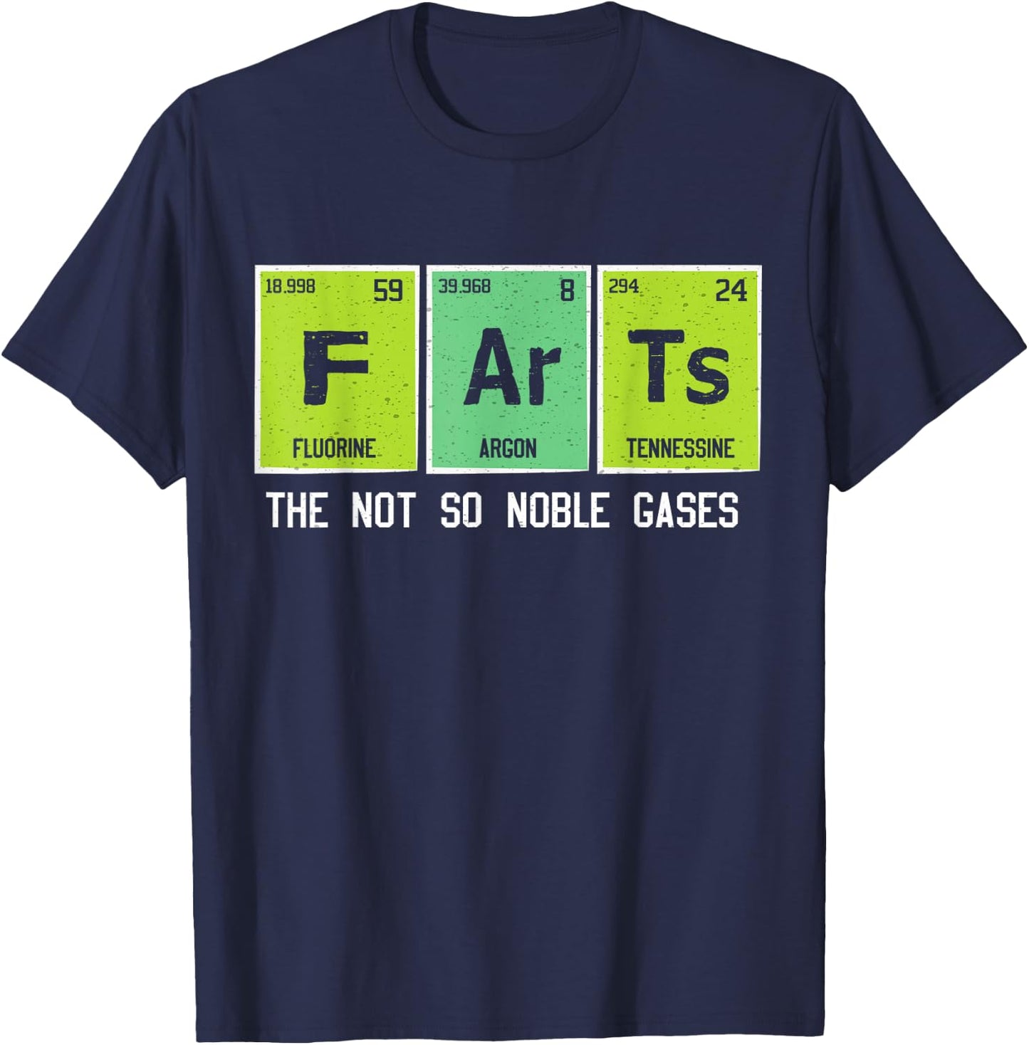 Nerd Geek Fart Science Periodic Pun Table Elements T-Shirt - T-Shirt | Navy