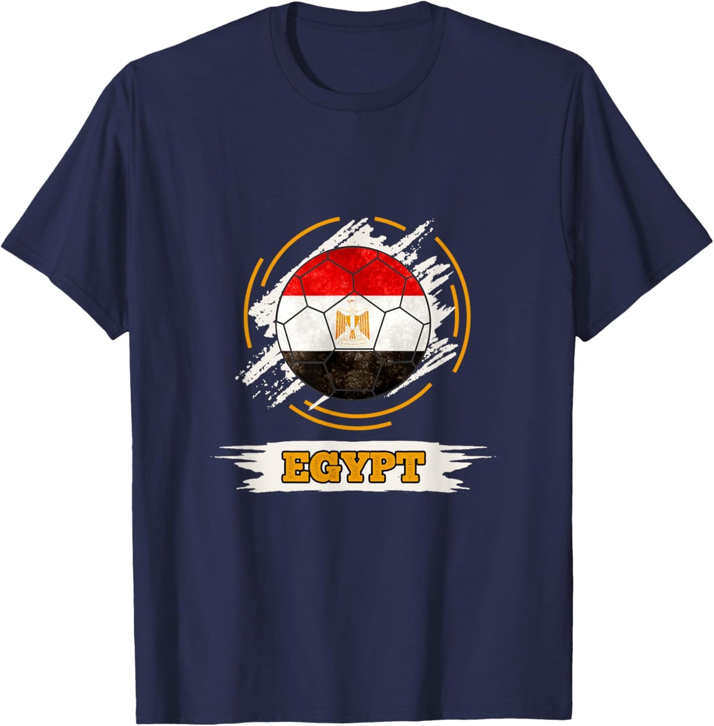Soccer Country Flag Egypt (D003-0009) T-Shirt - T-Shirt | Navy