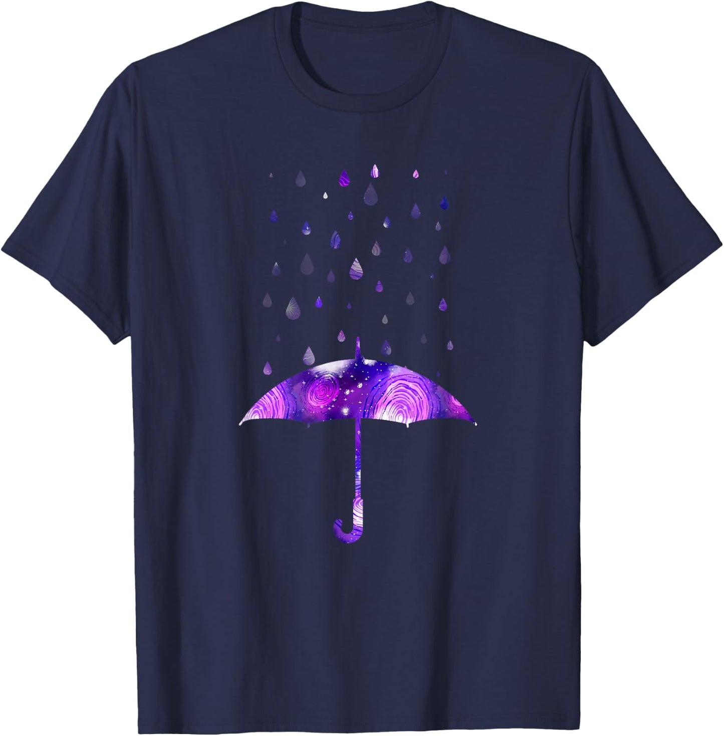 Rain Purple Umbrella For Violet Favorite Color T-Shirt - T-Shirt | Navy