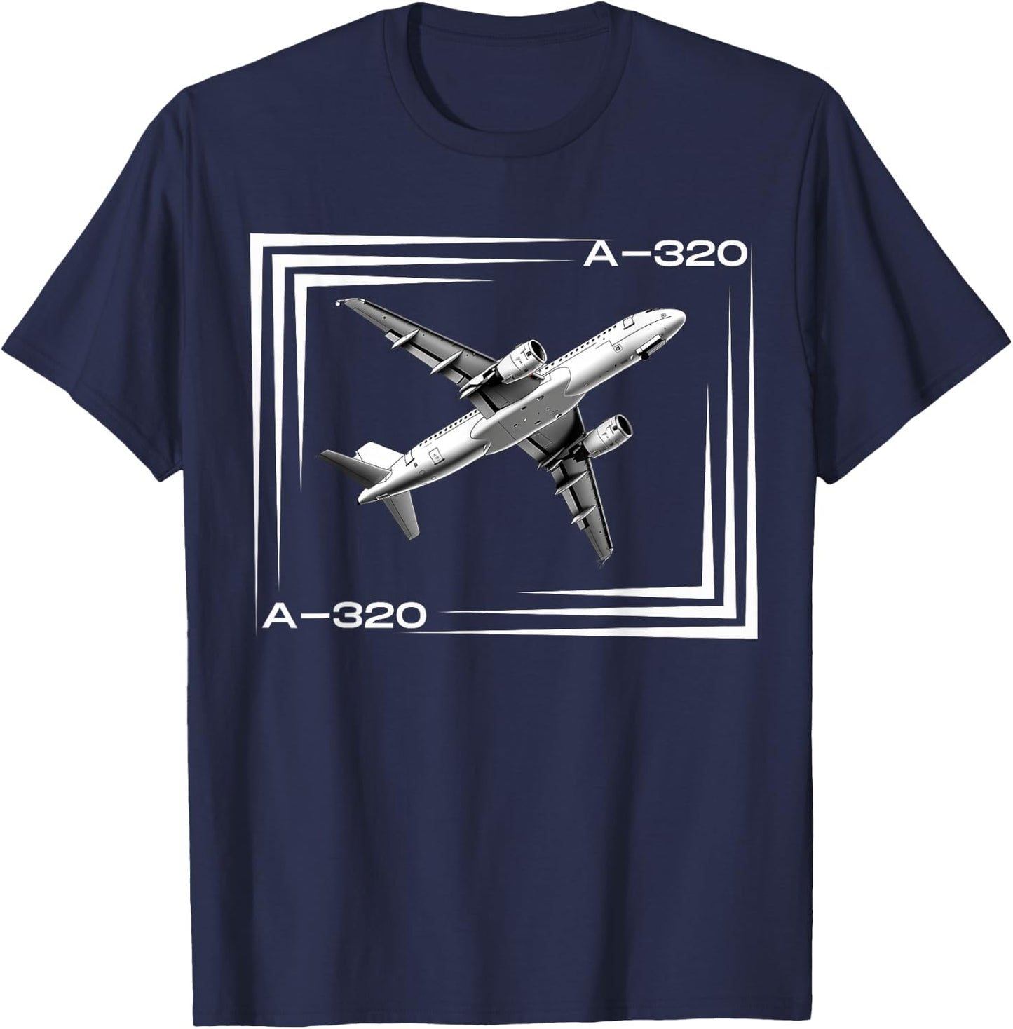 Airbus320 Airplane ! Aviation A320 Jet T-Shirt - T-Shirt | Navy