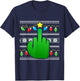 Inappropriate Ugly Christmas Sweater Style Funny T-Shirt - T-Shirt | Navy