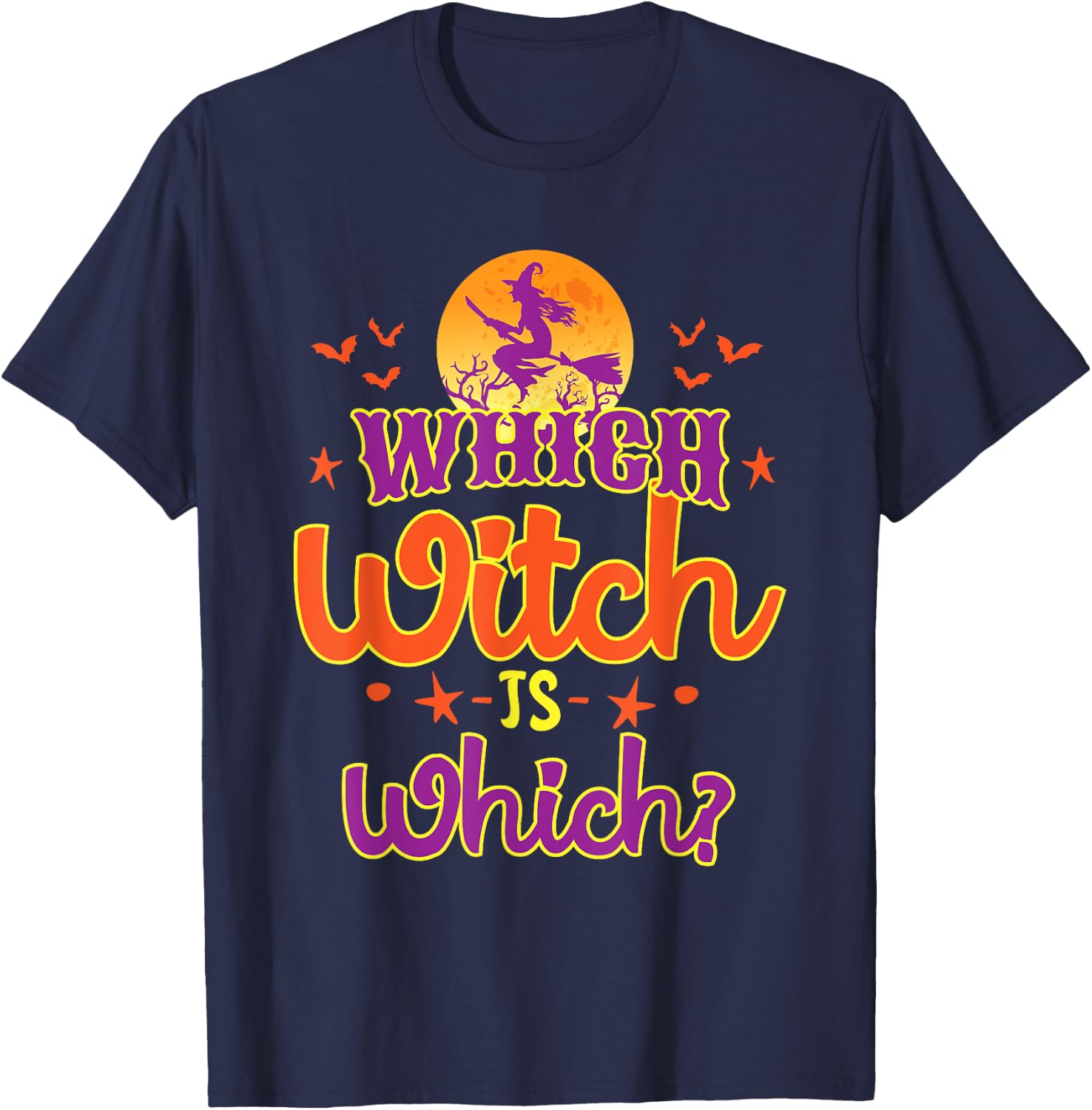 Which Witch is Which Halloween English Teacher T-Shirt - T-Shirt | Navy