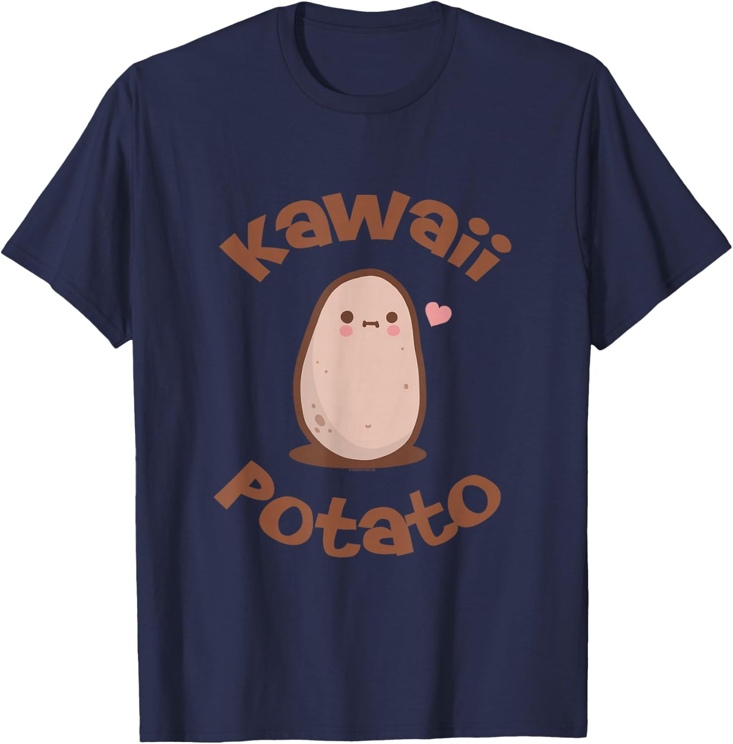 Kawaii Potato Anime T-Shirt - T-Shirt | Navy