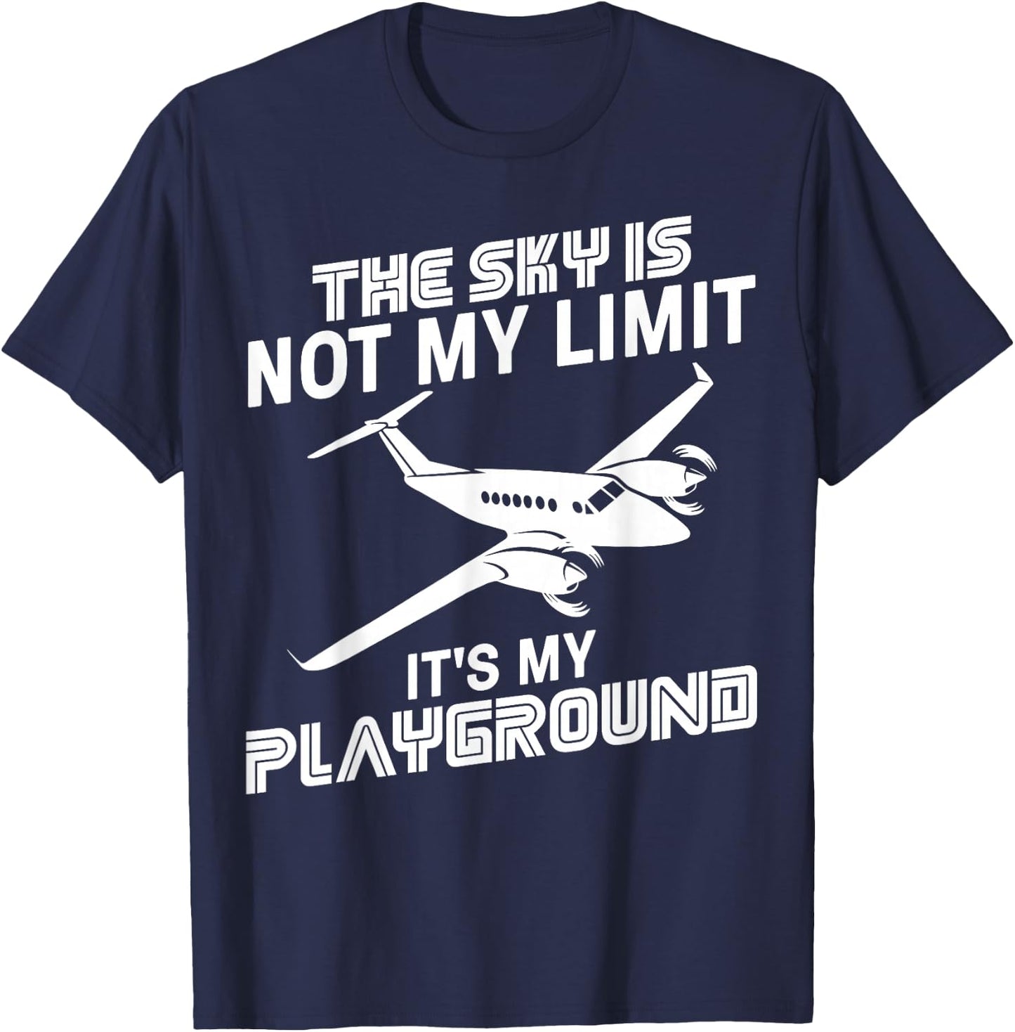 Funny Airplane Pilot Art Women Aeroplane Aircraft T-Shirt - T-Shirt | Navy