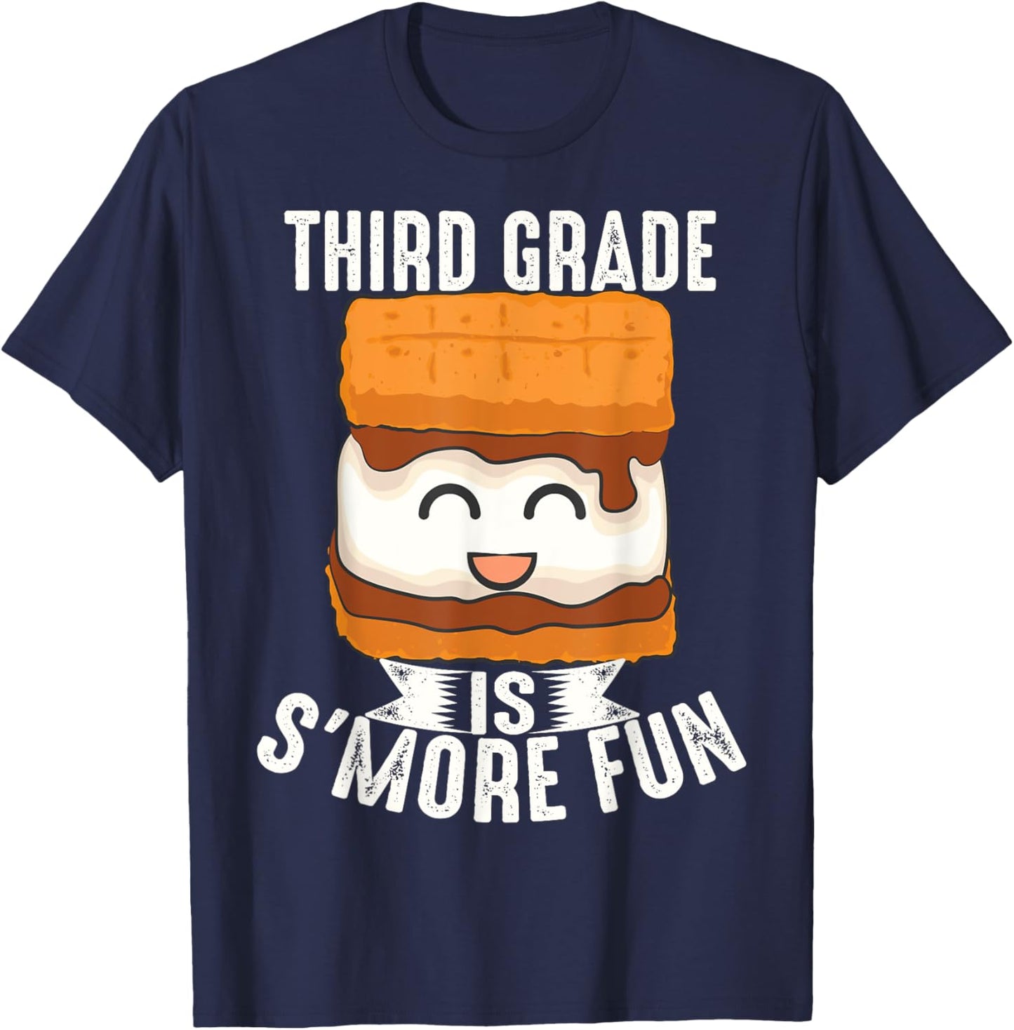 Funny Third Grade S'more Fun Gift Boys Girls Cool Camping T-Shirt - T-Shirt | Navy
