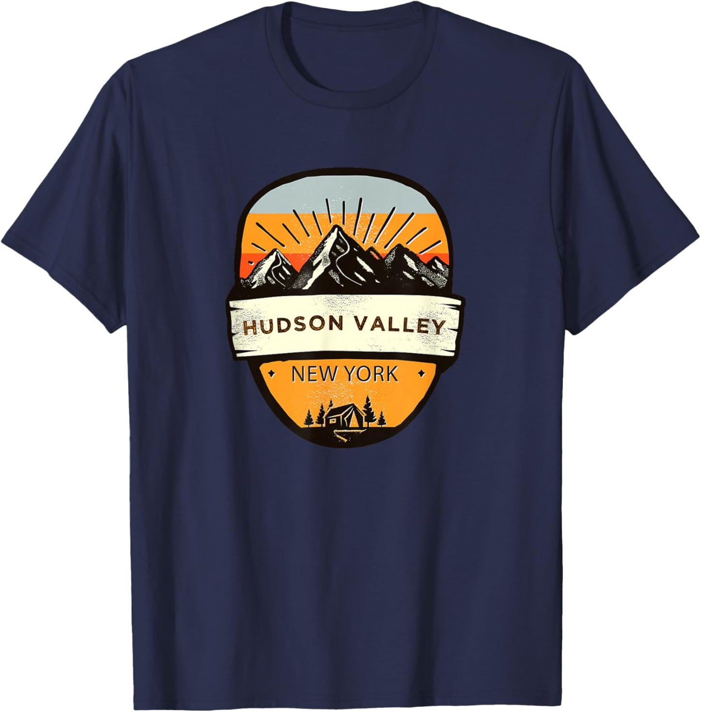 Retro Vintage Hudson Valley, New York Souvenir T-Shirt - T-Shirt | Navy