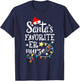 Merry Christmas Nurse Crew RN ED Santa's Favorite ER Nurse T-Shirt - T-Shirt | Navy