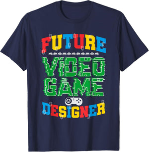 Future Video Game Designer T Shirt Boys Girls Kids T-Shirt - T-Shirt | Navy