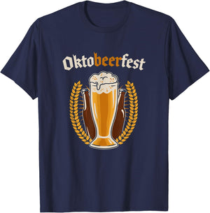 Oktoberfest Word Game Beer Festival Beer Men Fun T-Shirt - T-Shirt | Navy