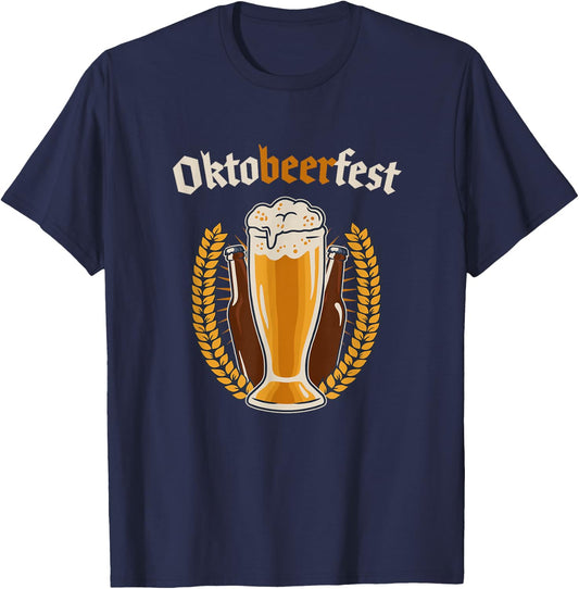 Oktoberfest Word Game Beer Festival Beer Men Fun T-Shirt - T-Shirt | Navy