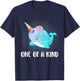 One Of A Kind T Shirt Narwhal Unicorn Shirt Narwhal Costume T-Shirt - T-Shirt | Navy