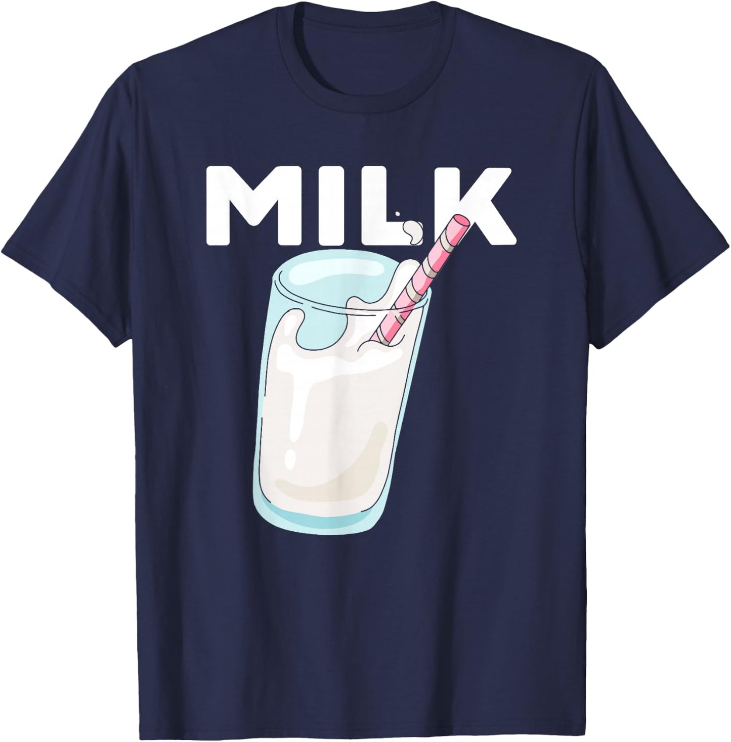 Awesome MILK Matching Milky Cookies Couples Costume Themed T-Shirt - T-Shirt | Navy