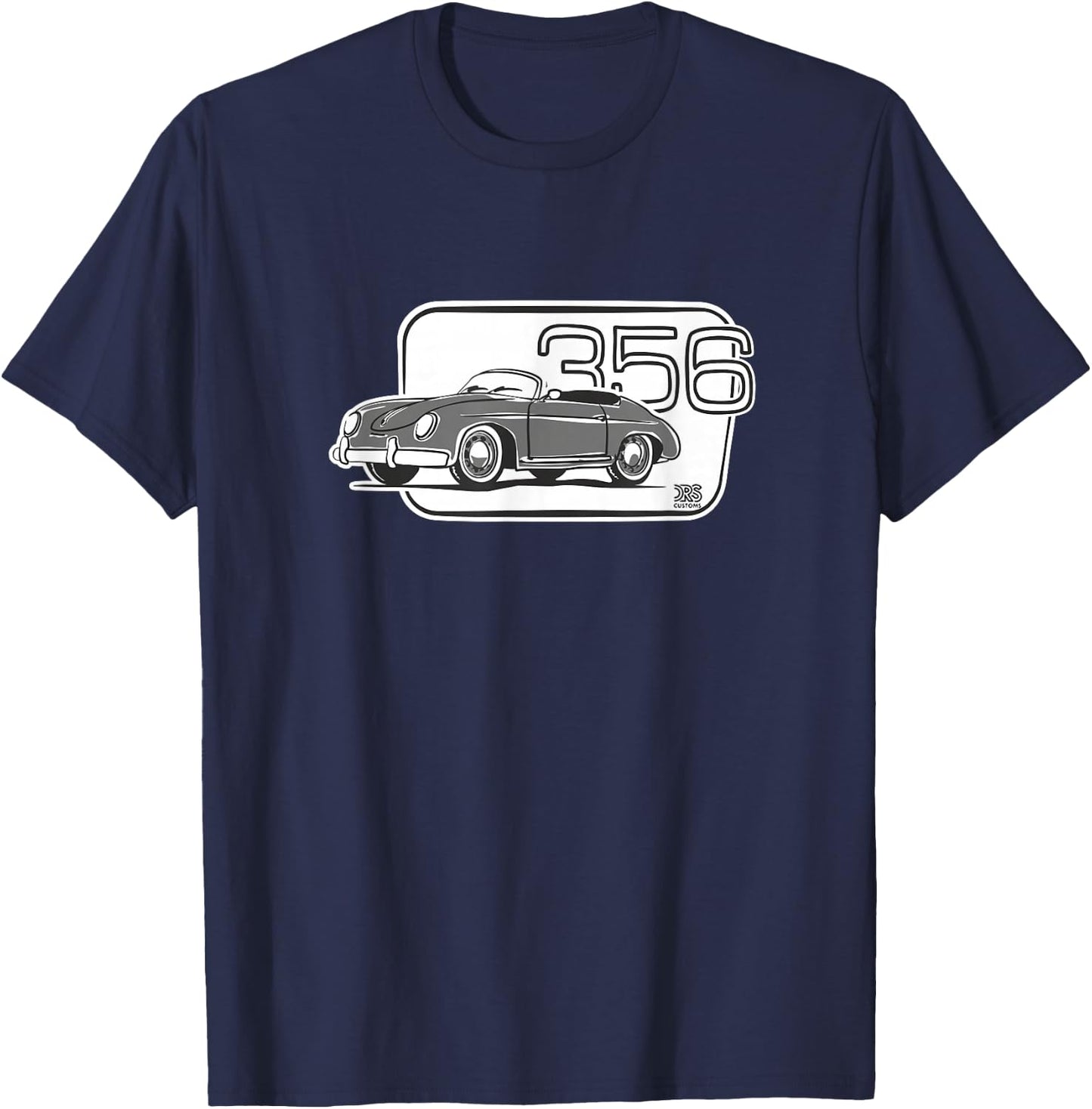 Speedster 356 Cabrio Classic Car Grey T-Shirt - T-Shirt | Navy