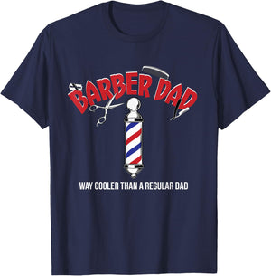 Barber Dad Fathers Day Funny Gift From Son Daughter T-Shirt - T-Shirt | Navy