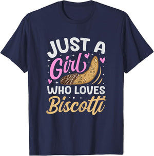 Just a girl who loves biscotti T-Shirt - T-Shirt | Navy