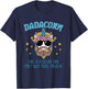 Dadacorn Father's Day Funny Daddy Beard Graphic Dad Unicorn T-Shirt - T-Shirt | Navy