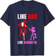 Like Dad Like Daughter - Father and Daughter Motocross T-Shirt - T-Shirt | Navy