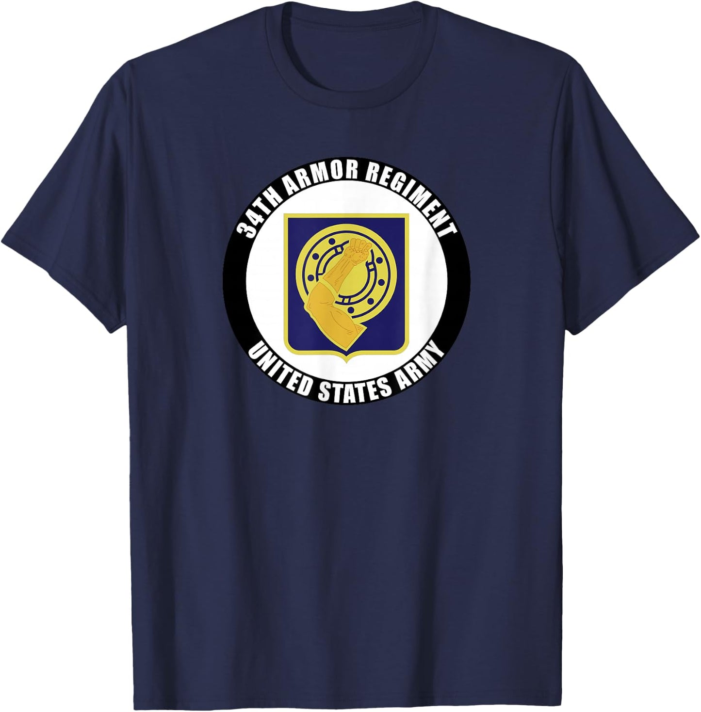 34th Armor Regiment United States Army Veteran Military T-Shirt - T-Shirt | Navy