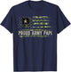 Vintage Proud Army Papi Camo American Flag Veteran Gift Women Kids Men T-Shirt - T-Shirt | Navy