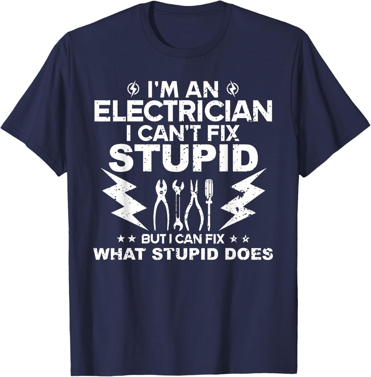 Best Electrician Art Men Women Electrical Engineer Tools T-Shirt - T-Shirt | Navy