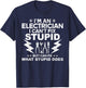 Best Electrician Art Men Women Electrical Engineer Tools T-Shirt - T-Shirt | Navy